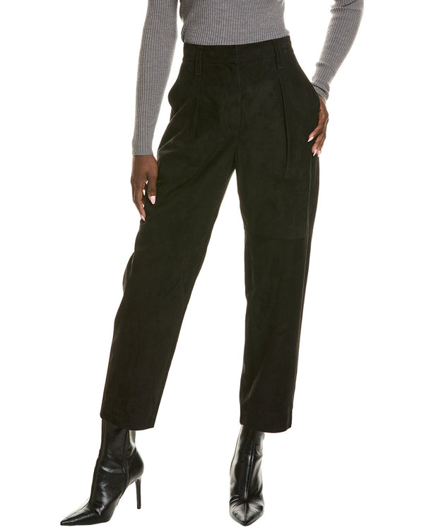 Brunello Cucinelli Womens Black Tapered High Waist Trousers One Color