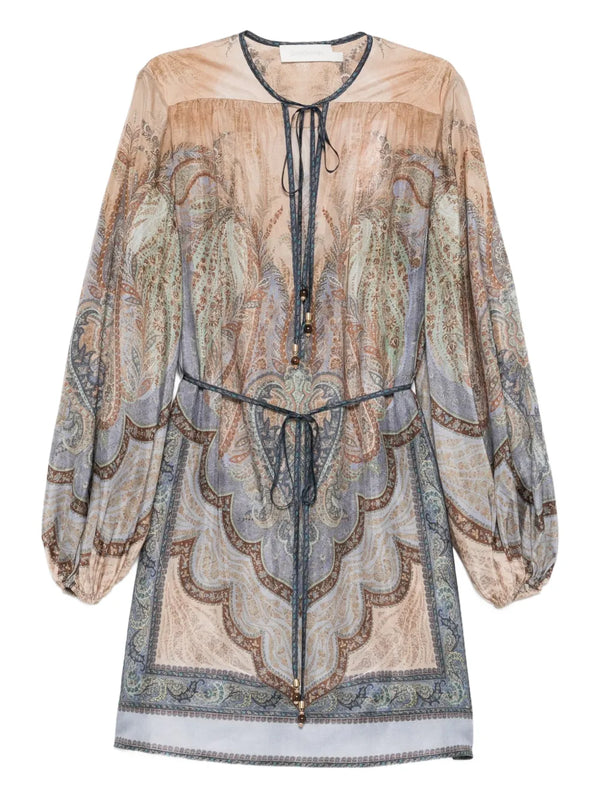Zimmermann Silk 100% mini dress in beige