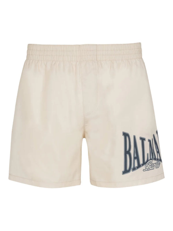 Balmain Polyamide 100% swim shorts in beige