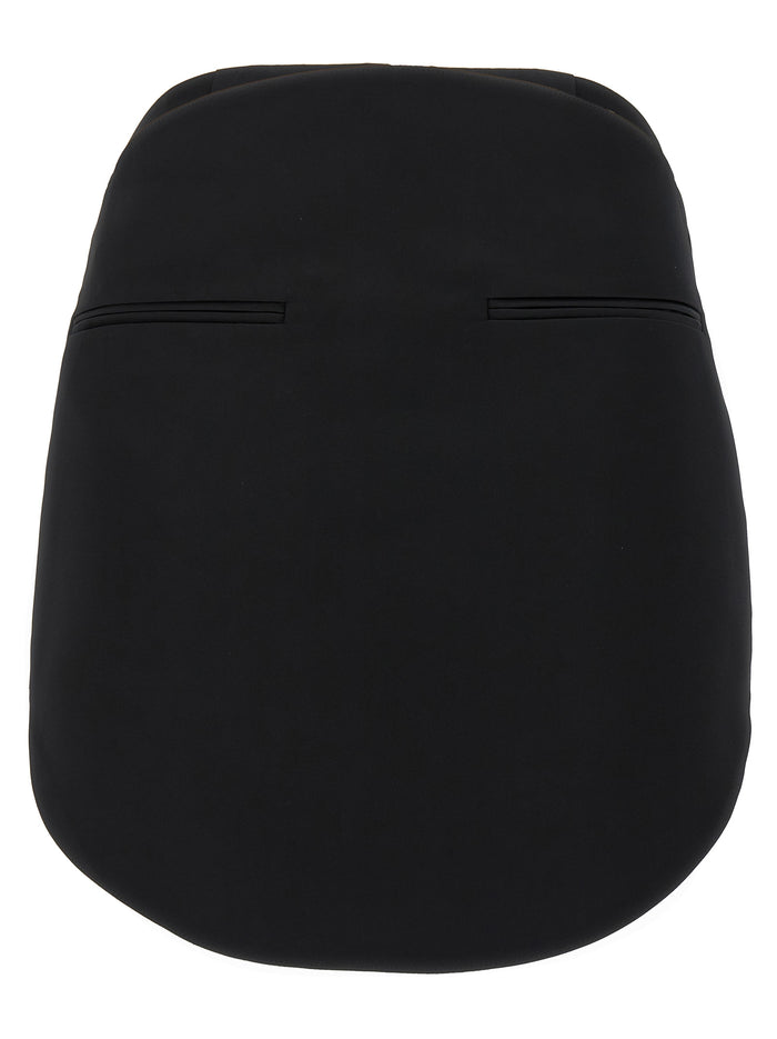 Circle Satin skirt Black Polyester