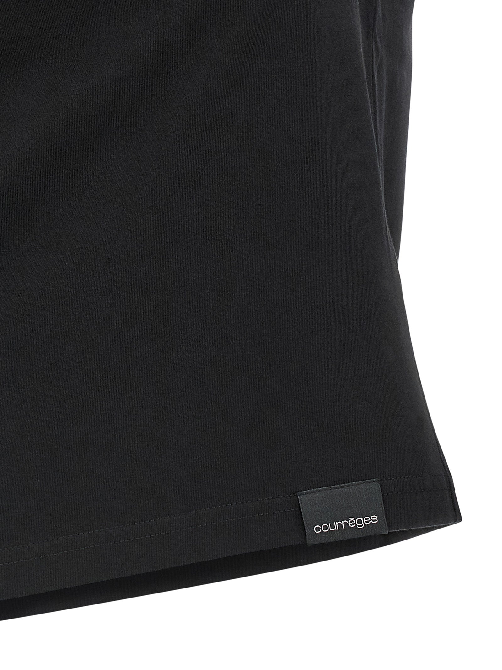 Twist Asymmetrical T-shirt Black Cotton