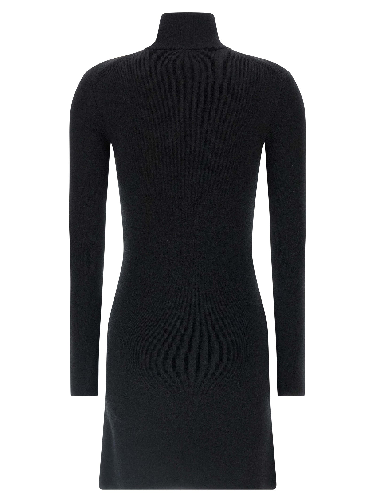 Wool knit dress Black Merino