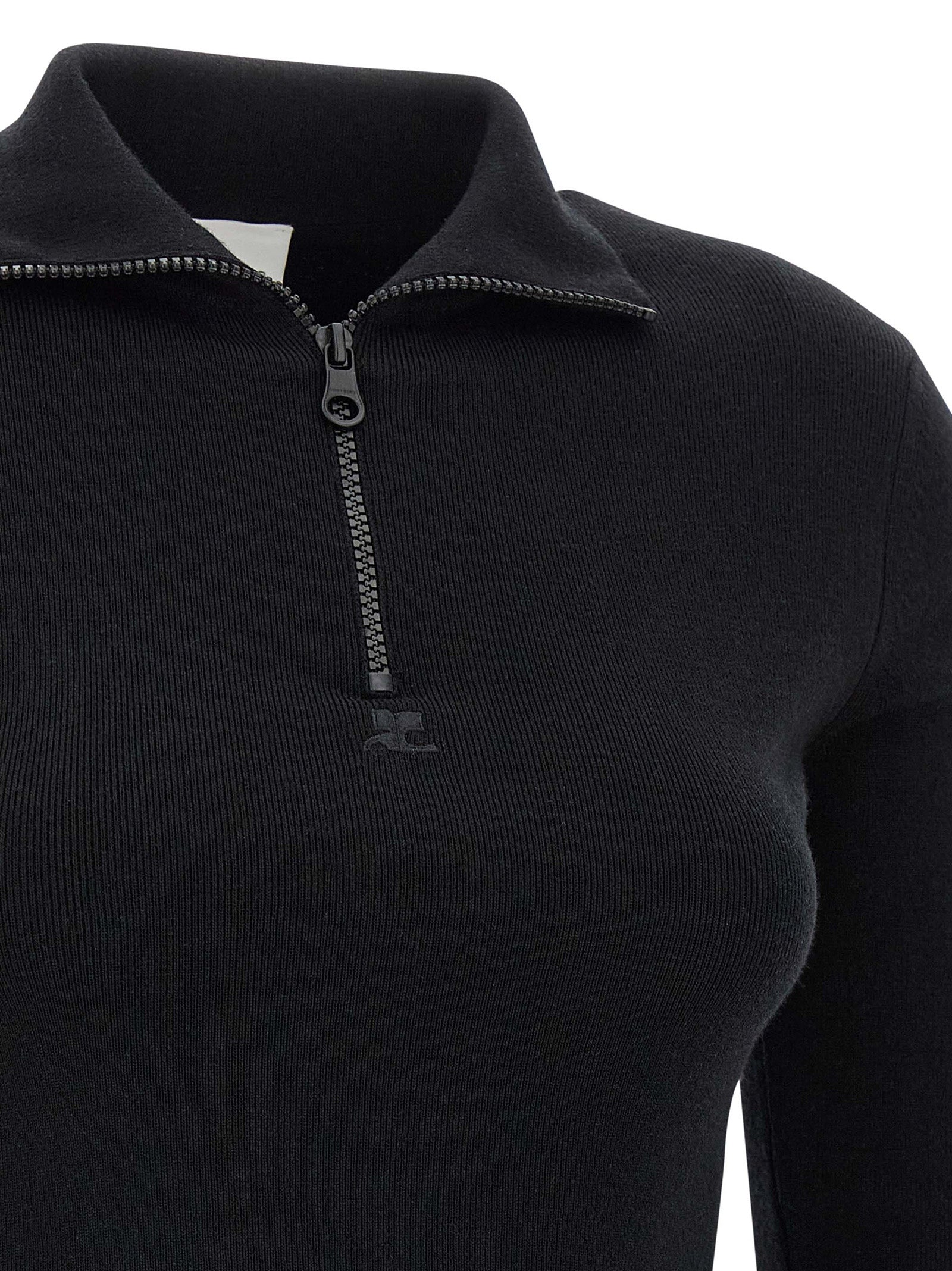 Wool knit dress Black Merino