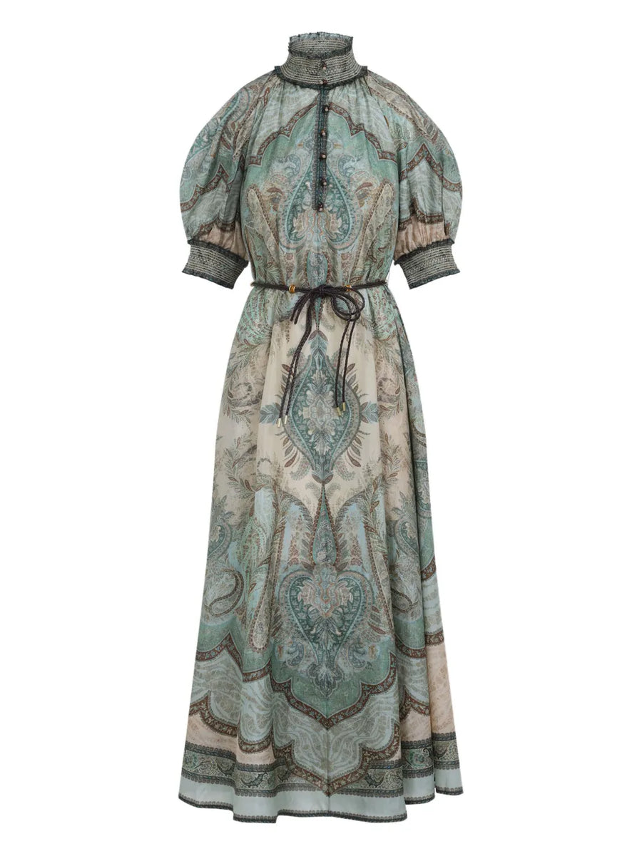 Zimmermann Silk 100% dress in teal