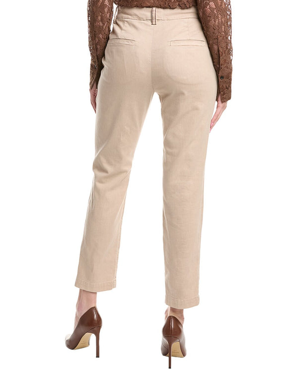 Brunello Cucinelli Womens Light Beige Straight Trousers Brown