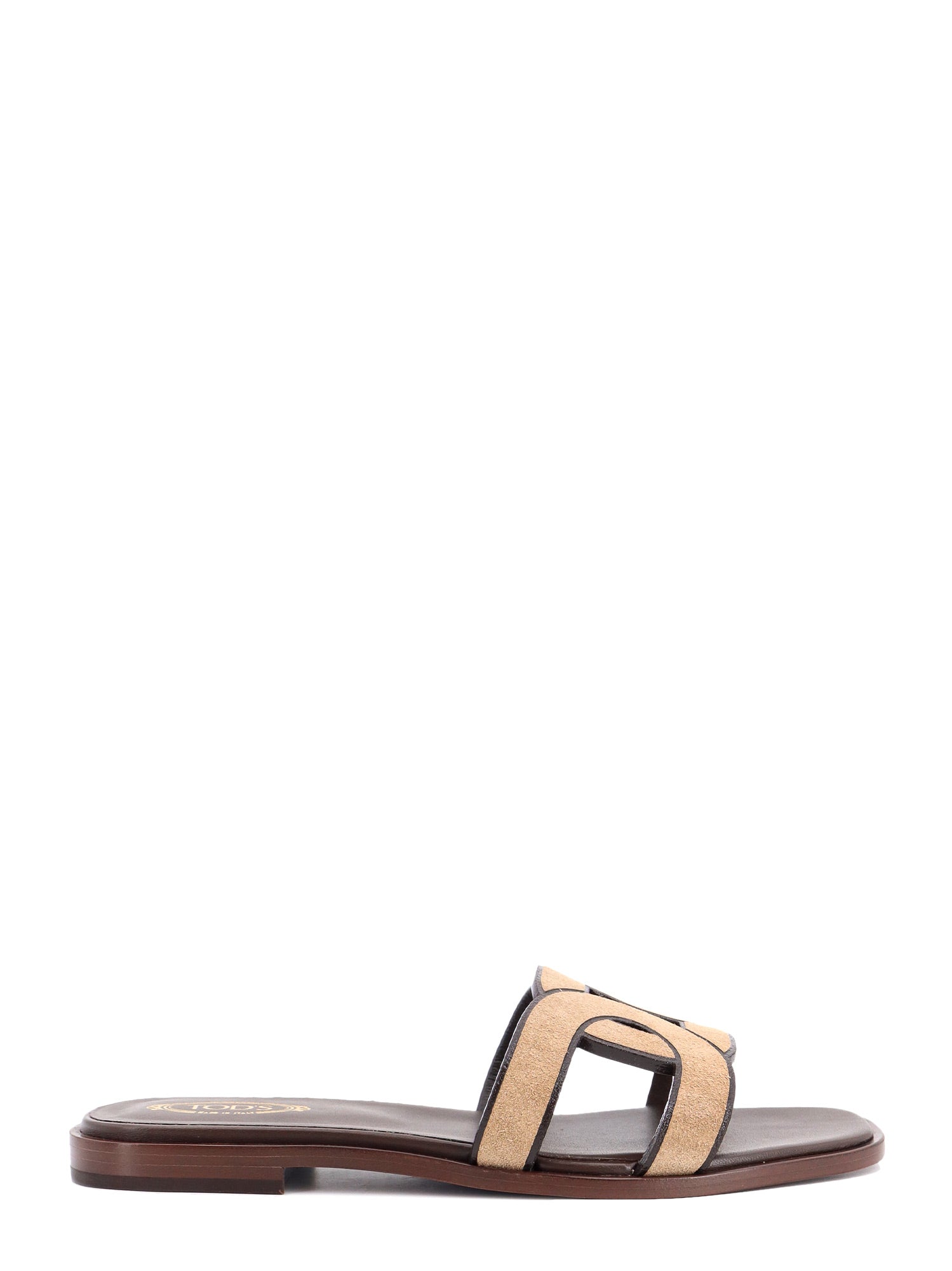 Tods Sandals Beige Suede