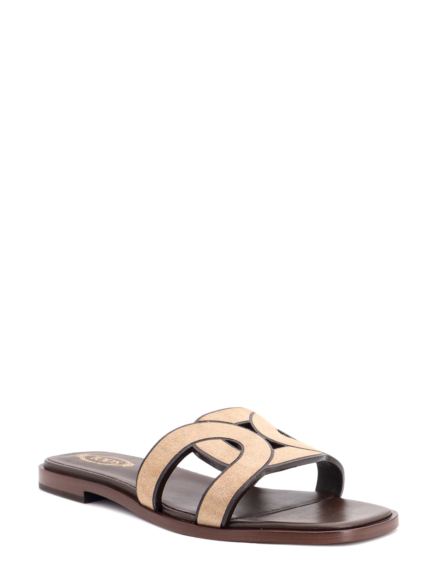 Tods Sandals Beige Suede