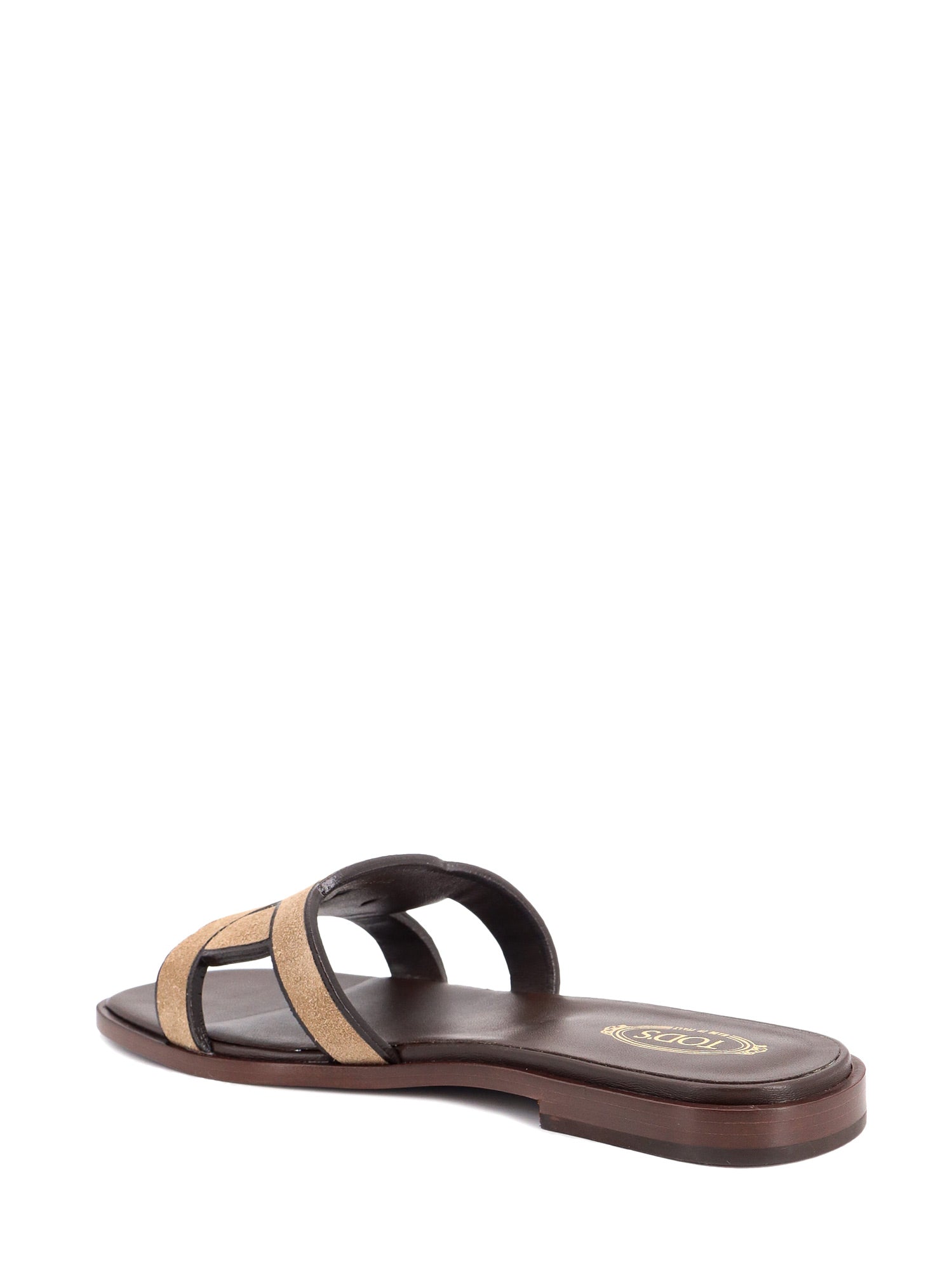 Tods Sandals Beige Suede