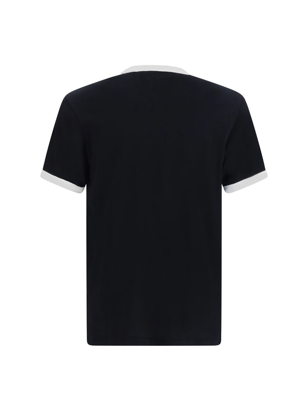 T-Shirt Paris Emblem Black Cotton T-shirts
