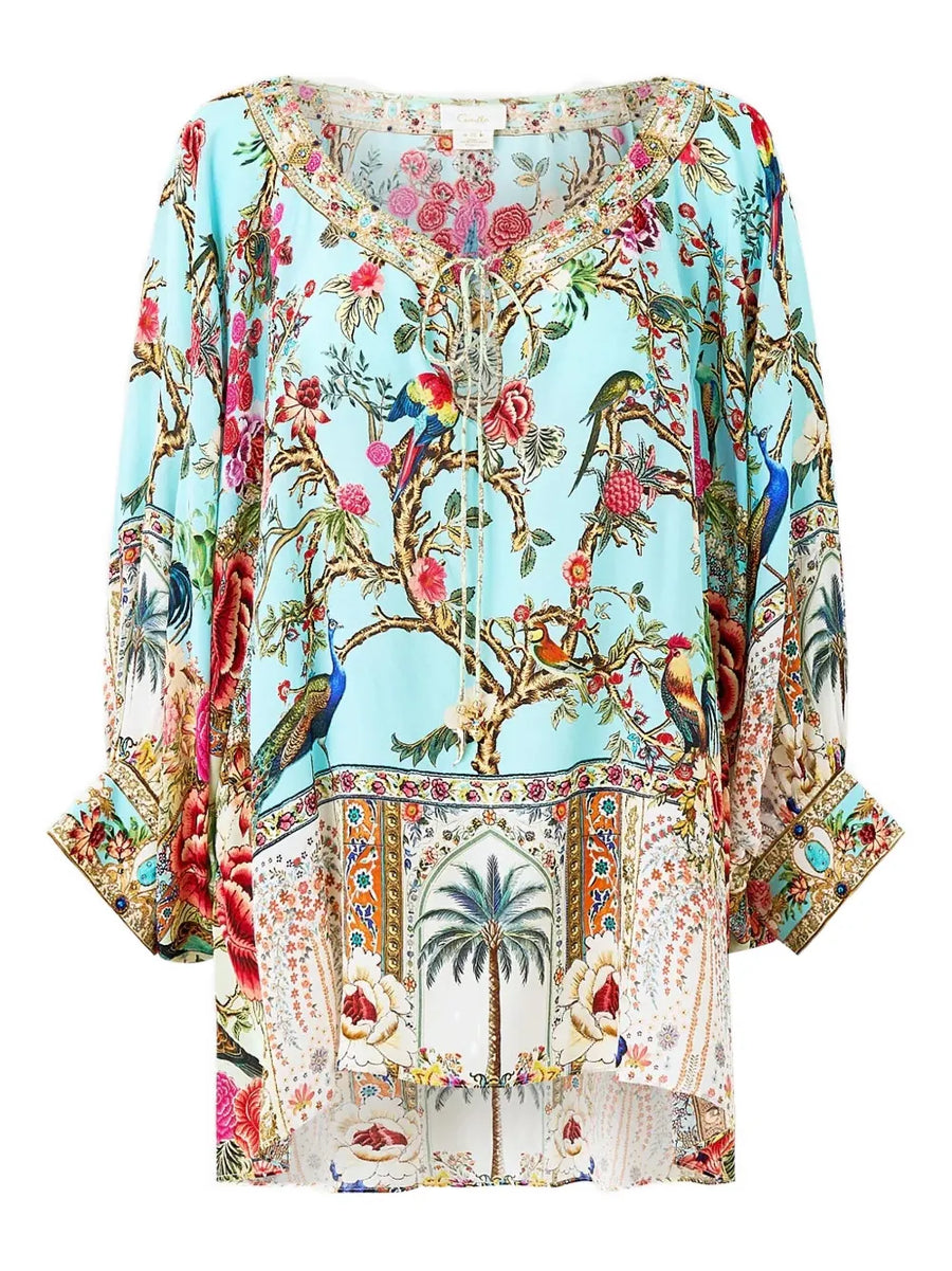 Camilla Silk 100% blouse in light blue