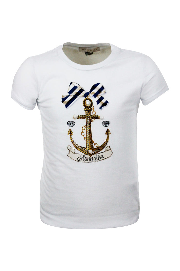 Monnalisa T-shirts and Polos White 100co