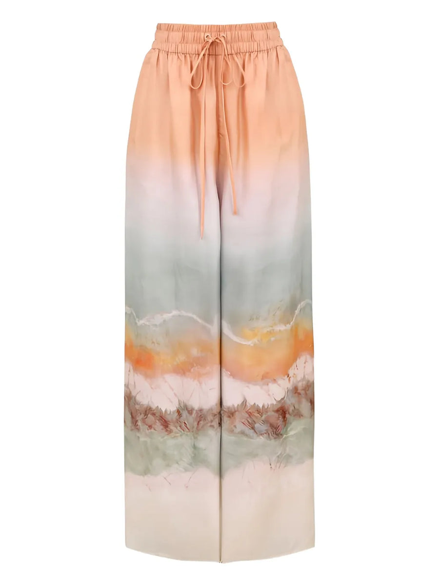 Zimmermann Silk 100% joggers in peach