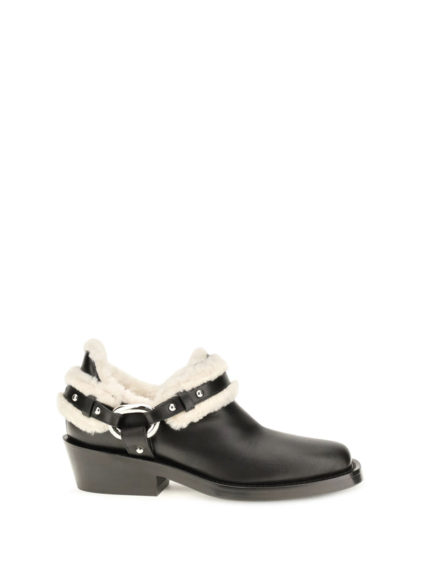 Biker Ankle Boot Black Calf Leather