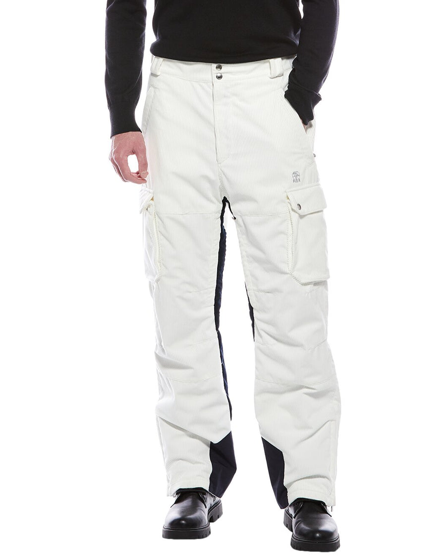 Brunello Cucinelli Mens White Ski Trousers With Cargo Pockets