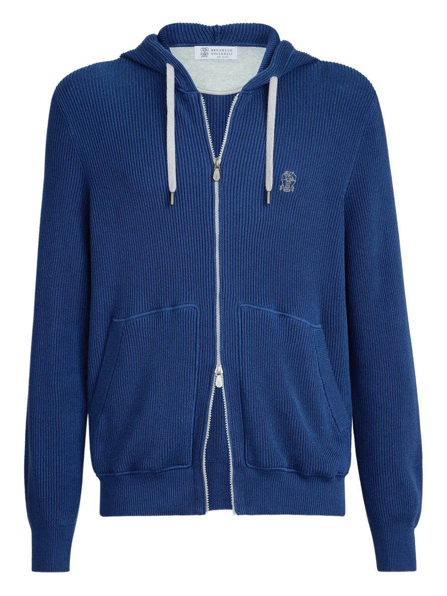 Brunello Cucinelli Cotton 100% hoodie in navy