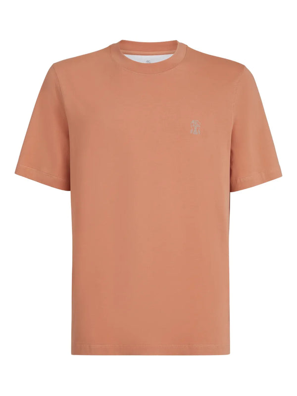 Brunello Cucinelli Cotton 100% t-shirt in terracotta
