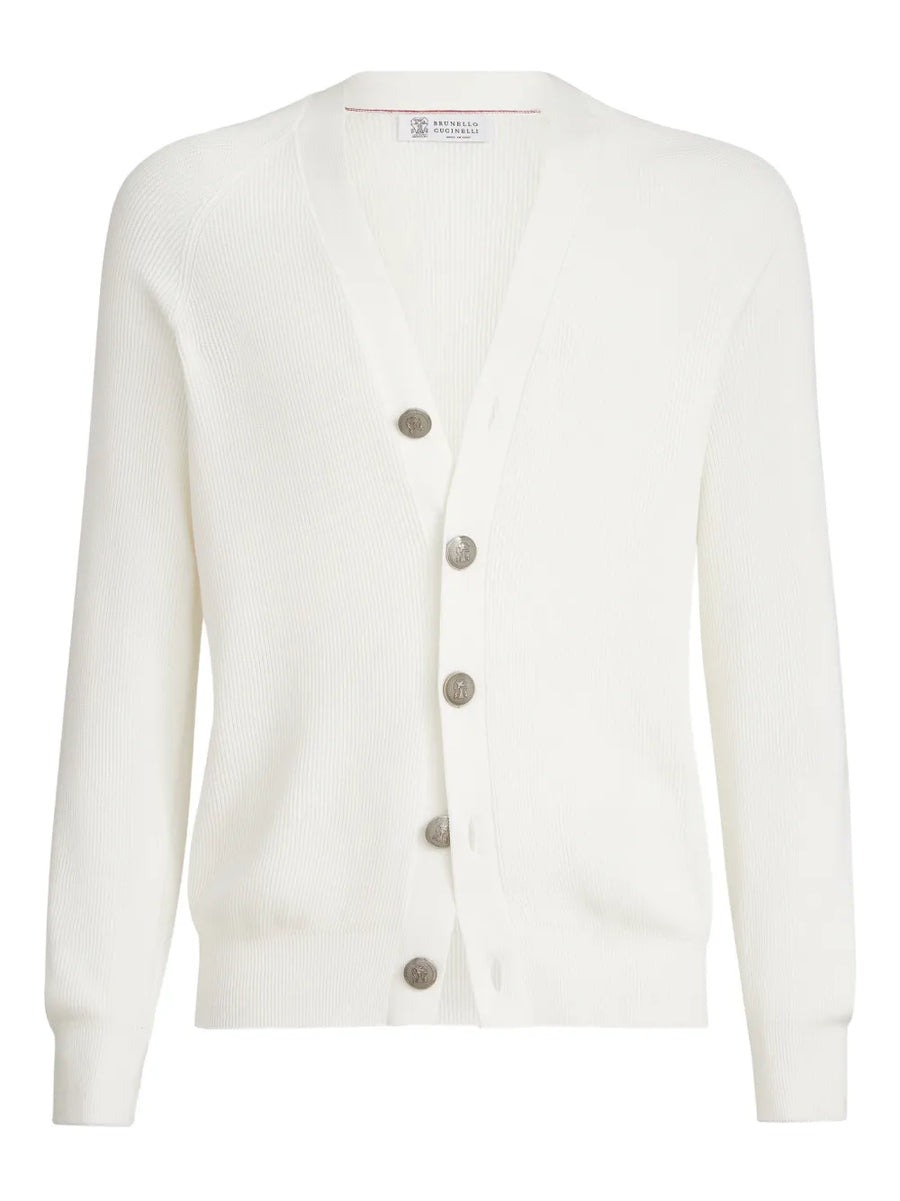 Brunello Cucinelli Cotton 100% cardigan in white