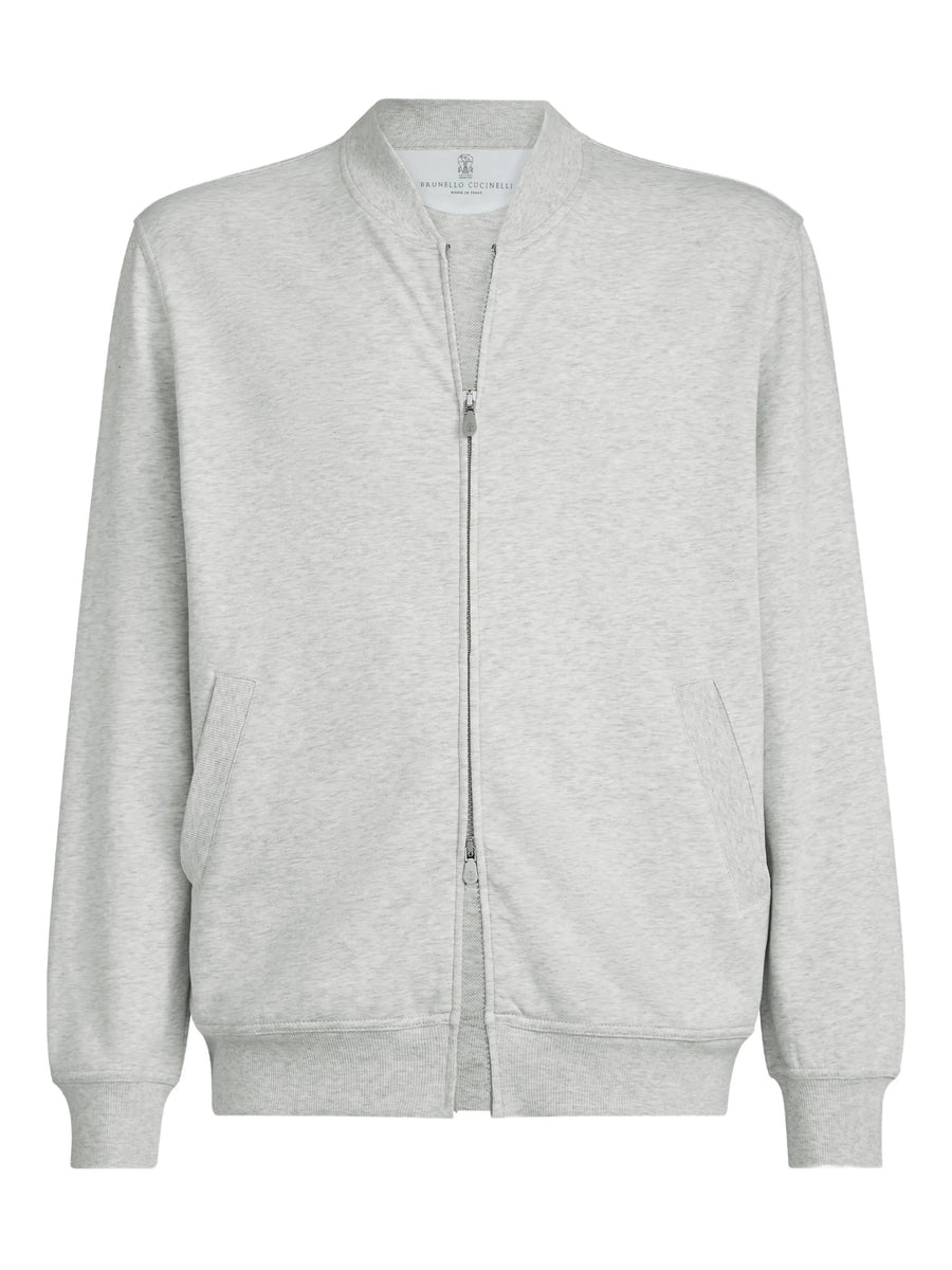 Brunello Cucinelli Cotton 95% hoodie in grey