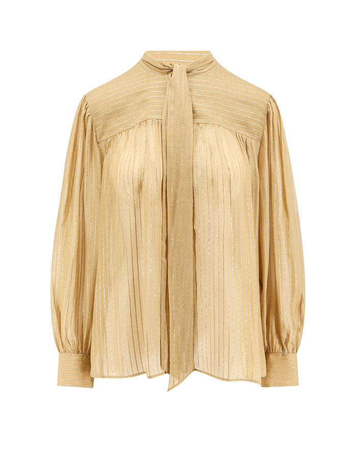 Chloè T-shirts and Polos Beige Seta Elastan