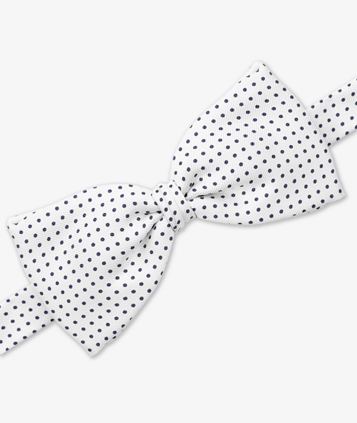 Bow Tie Pois Navy Printed