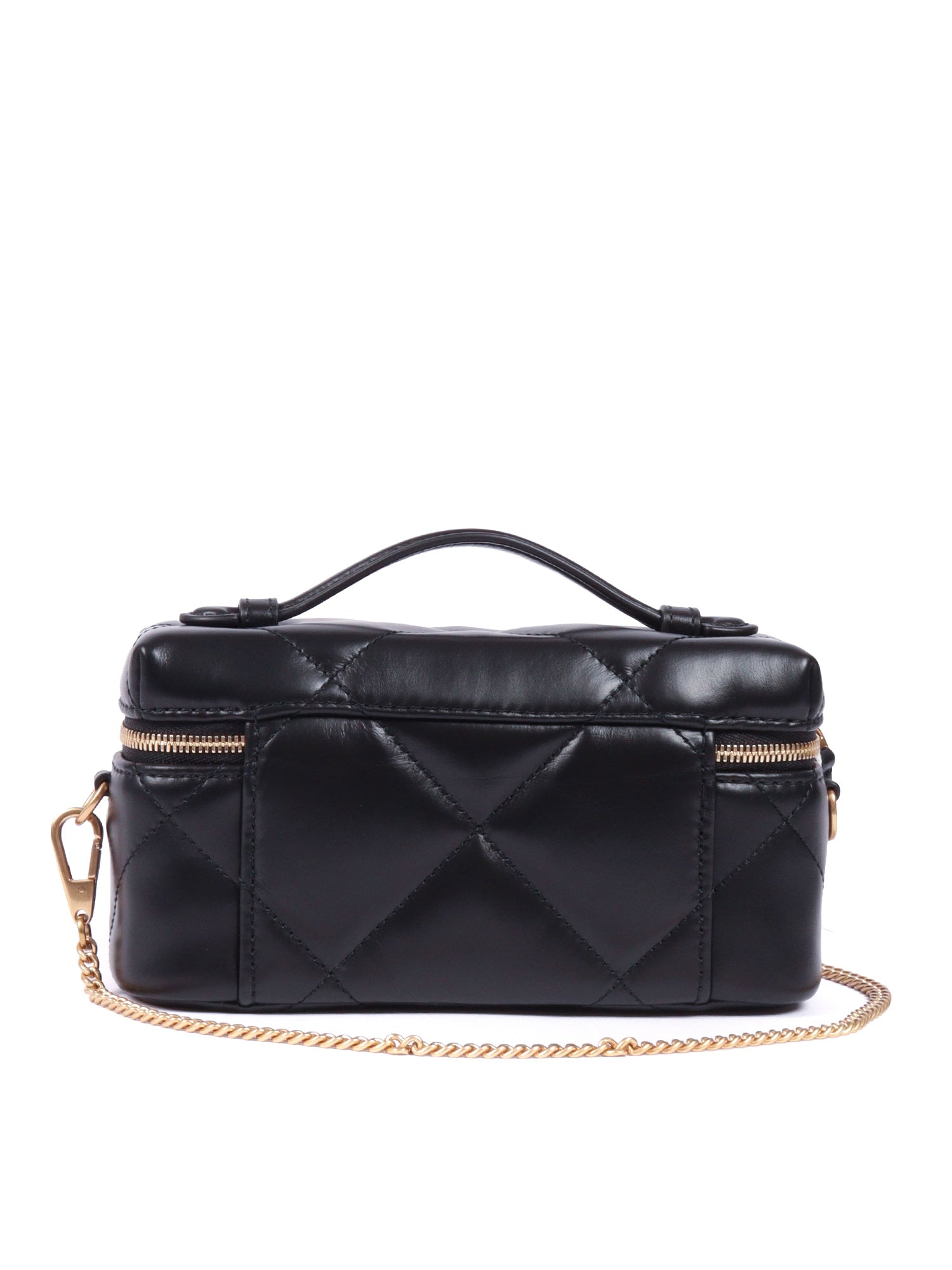 Kira Diamond Quilt East-West Vanity Case Black Beauty