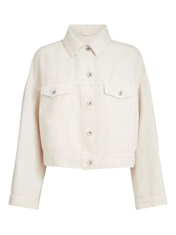 Brunello Cucinelli Cotton 100% jacket in chalk white