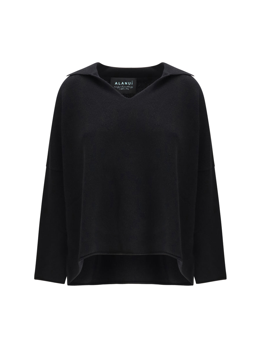 Alanui 71% Kashmir sweater in black