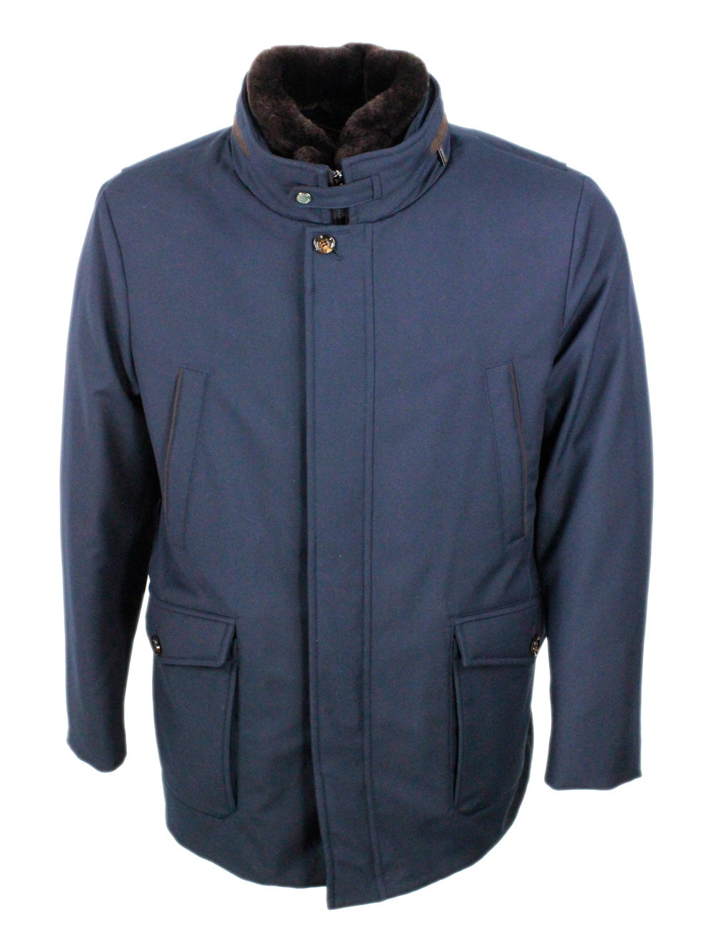 Moorer Coats Dark Blu 84pl 16vi