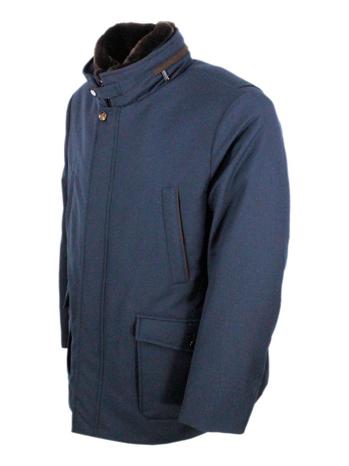 Moorer Coats Dark Blu 84pl 16vi