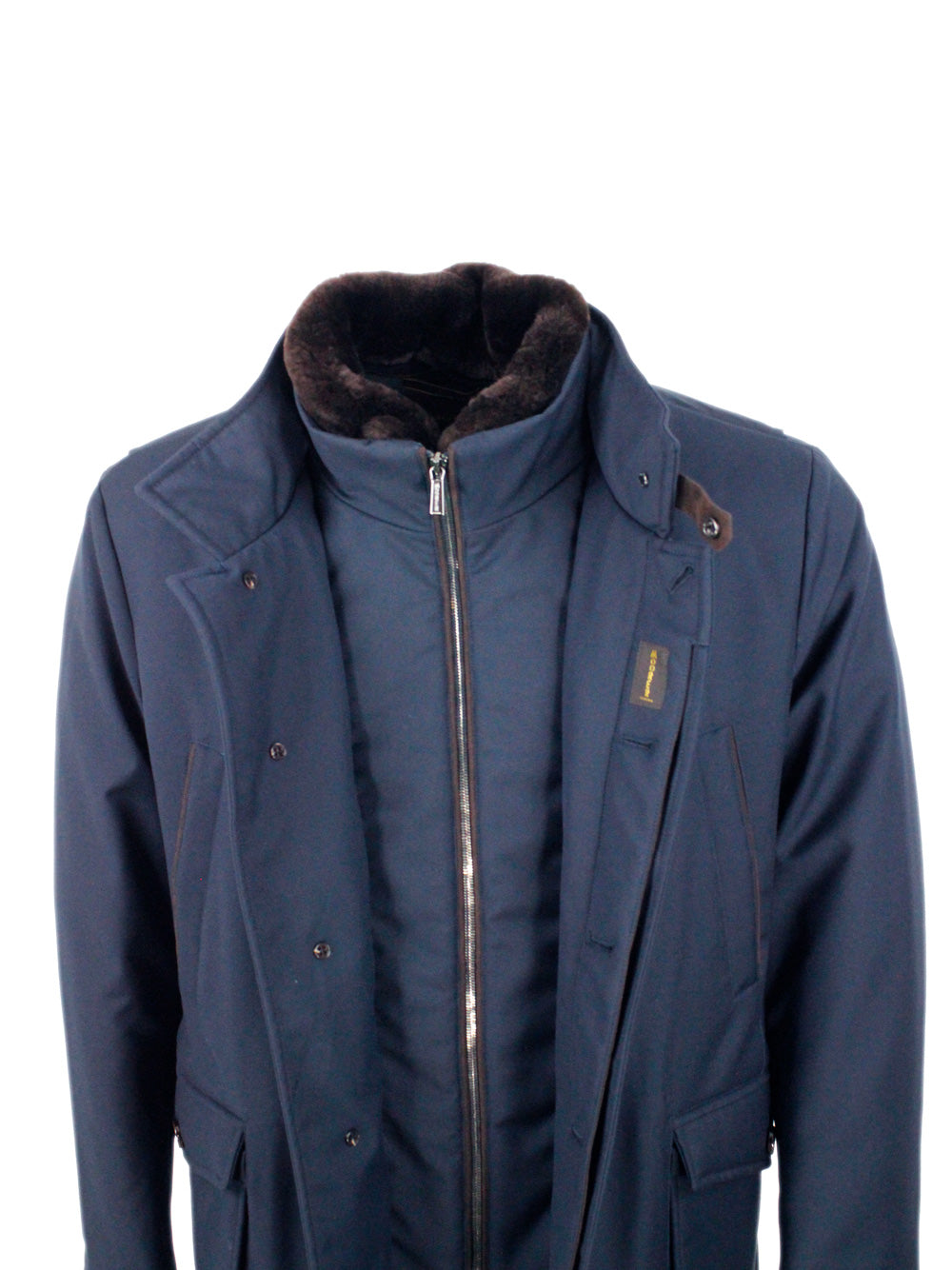 Moorer Coats Dark Blu 84pl 16vi