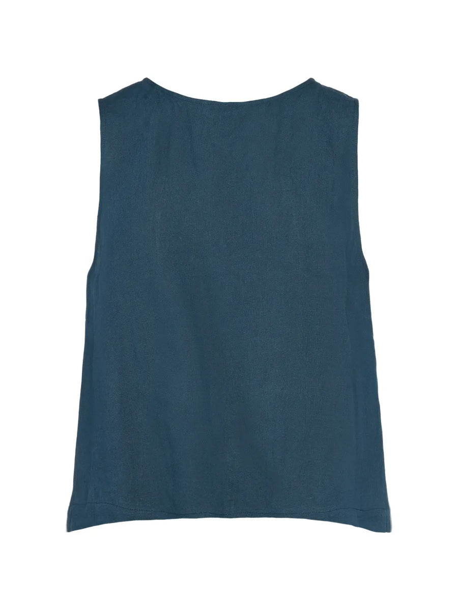 Eres Linen/Flax 100% tank top in blue