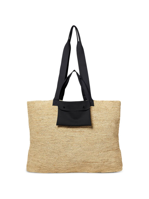 Eres Straw 100% tote bag in beige