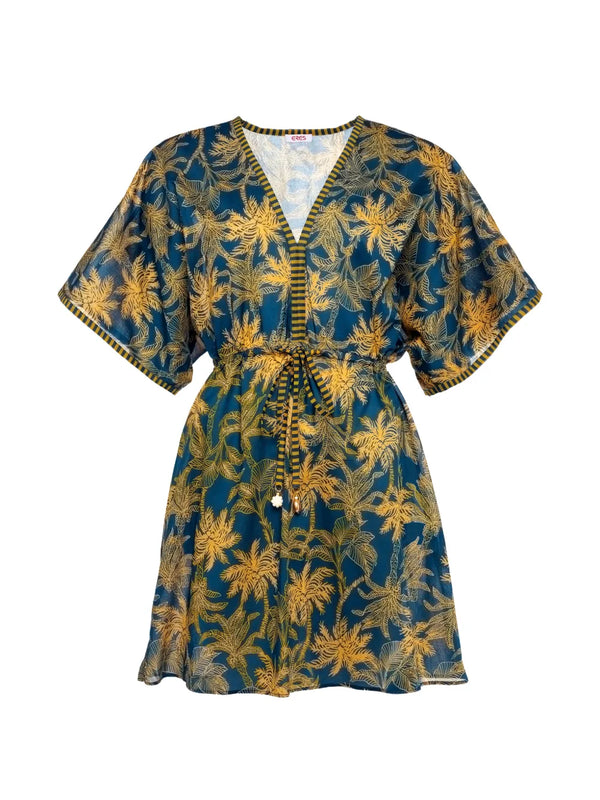 Eres Cotton 100% mini dress in blue