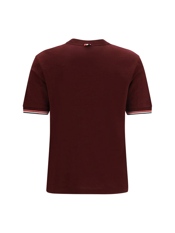 Wool-Blend T-Shirt Burgundy Merino Wool T-shirts & Jerseys