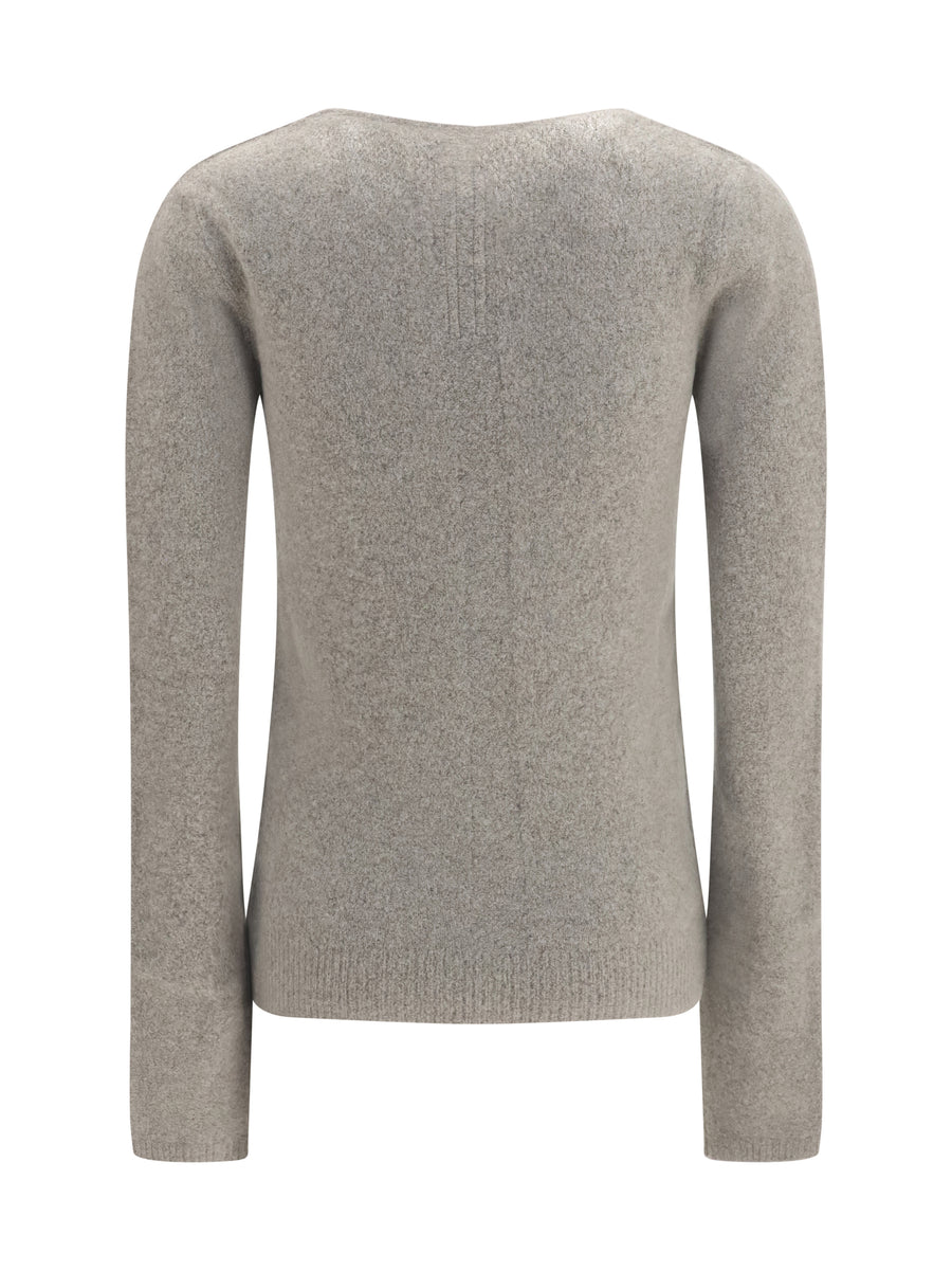 V-Neck Cashmere Sweater Dust (capra Hircus)