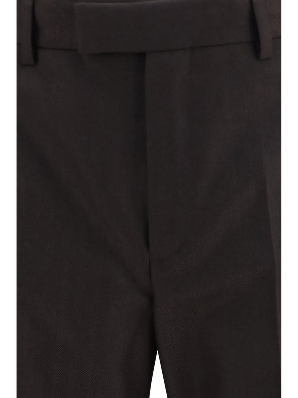 Wool Suit Chevron Dark Brown (ovis Aries) Suits