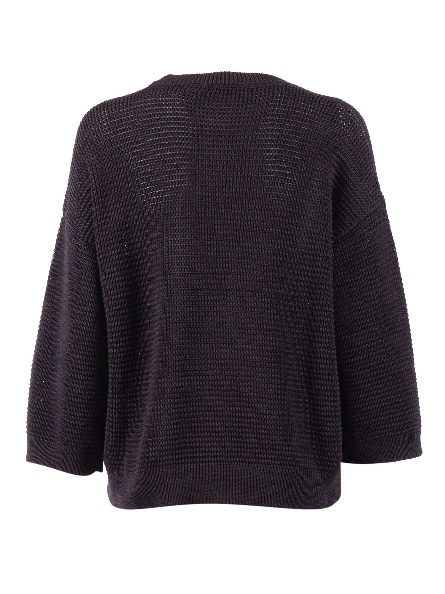 KNITTED SWEATER Blue Cotton Crewneck