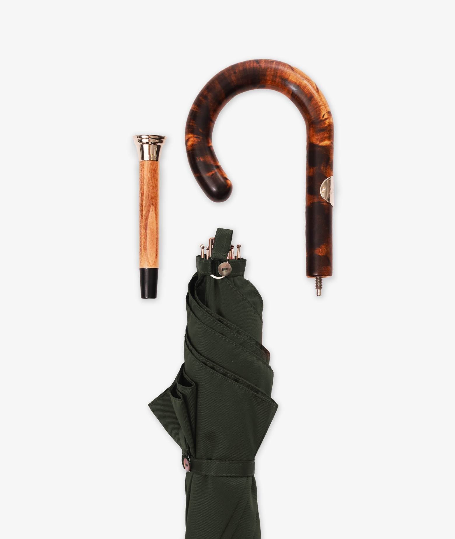 Umbrella Travel Darkred Maple Handle