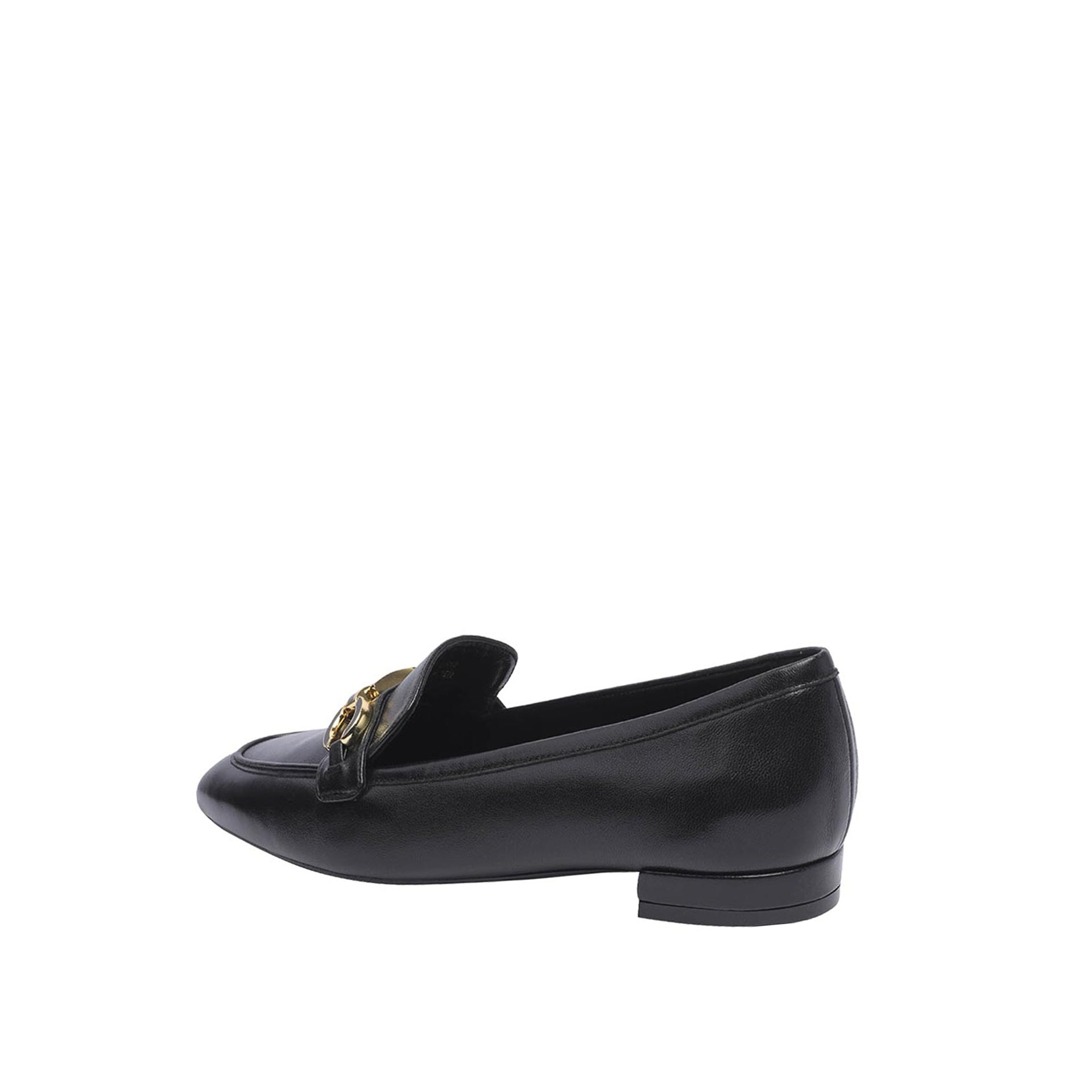Signature Square Leather Loafers Black Calf