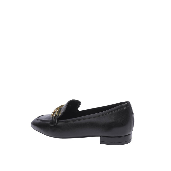 Signature Square Leather Loafers Black Calf
