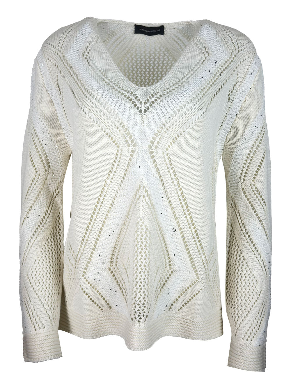 Lorena Antoniazzi Sweaters Cream 42li 40co17se
