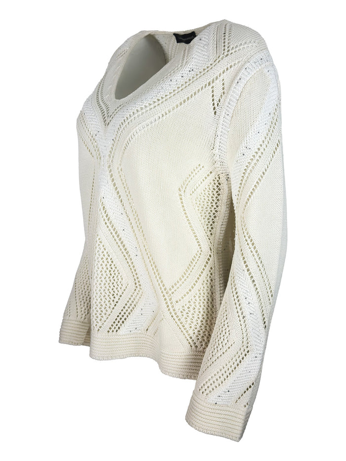 Lorena Antoniazzi Sweaters Cream 42li 40co17se