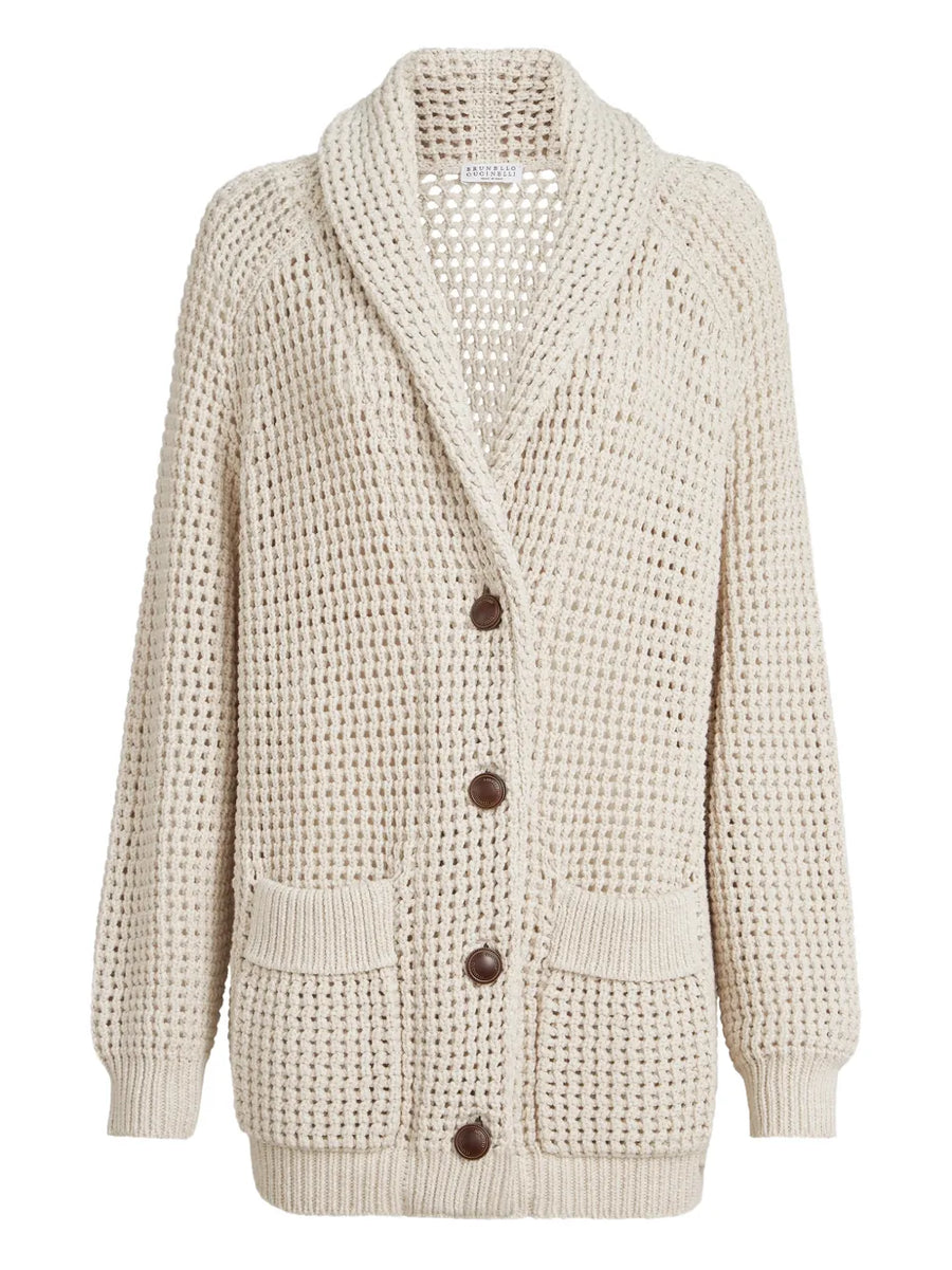 Brunello Cucinelli Wool cardigan in cream