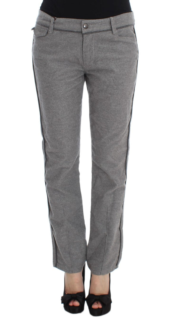 Ermanno Scervino 100% Cotton trousers in gray