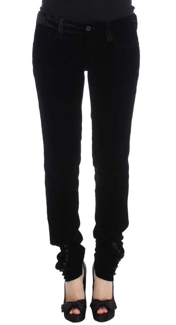 Ermanno Scervino 77% Viscose trousers in black