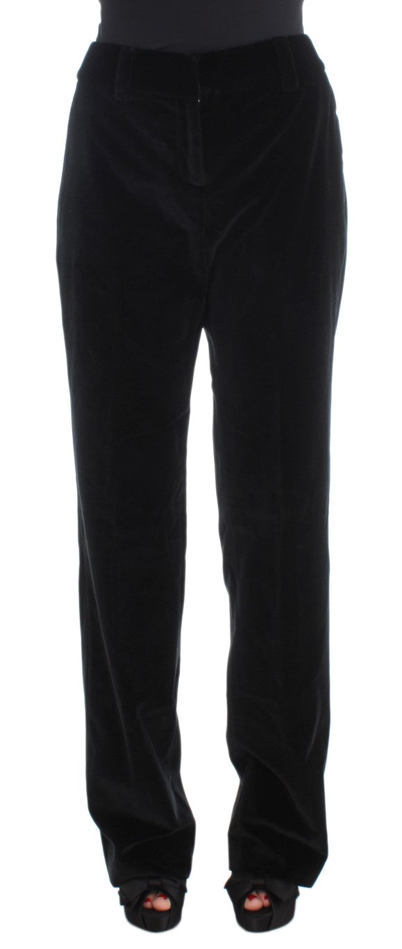Ermanno Scervino 100% Cotton trousers in black