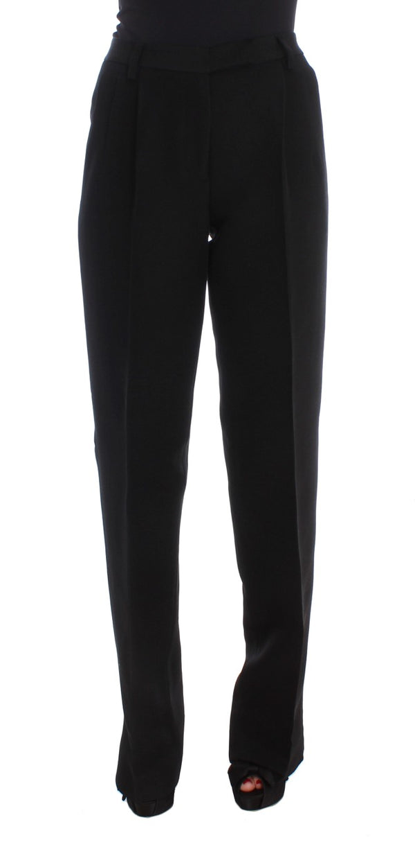 Ermanno Scervino 75% Cotton trousers in black
