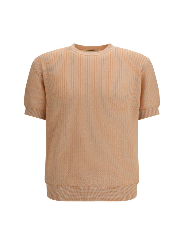 Piacenza Cashmere 55% COTTON; 45% SILK sweater in orange