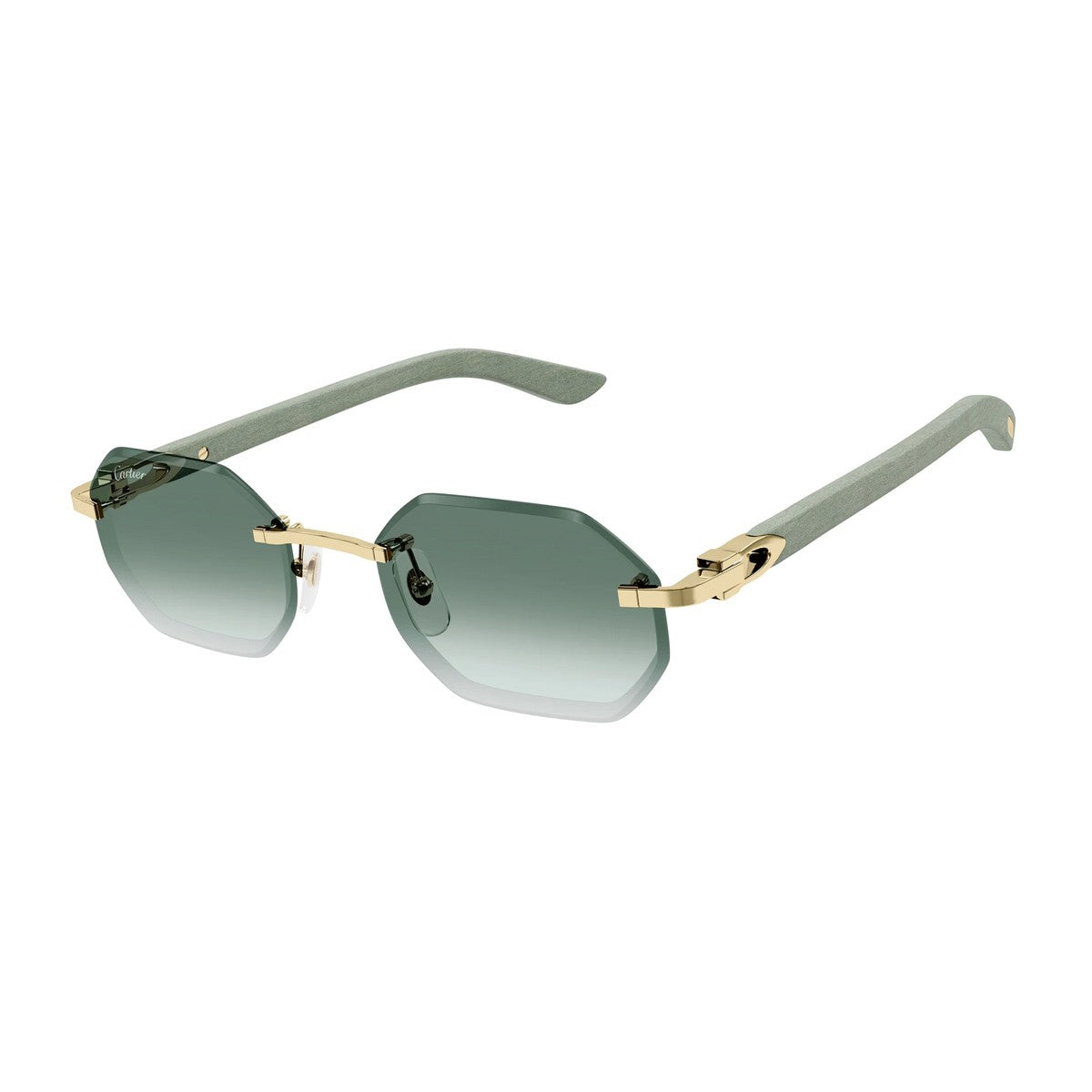Cartier Ct0439s Décor C Allongé De Green Legno Sunglasses