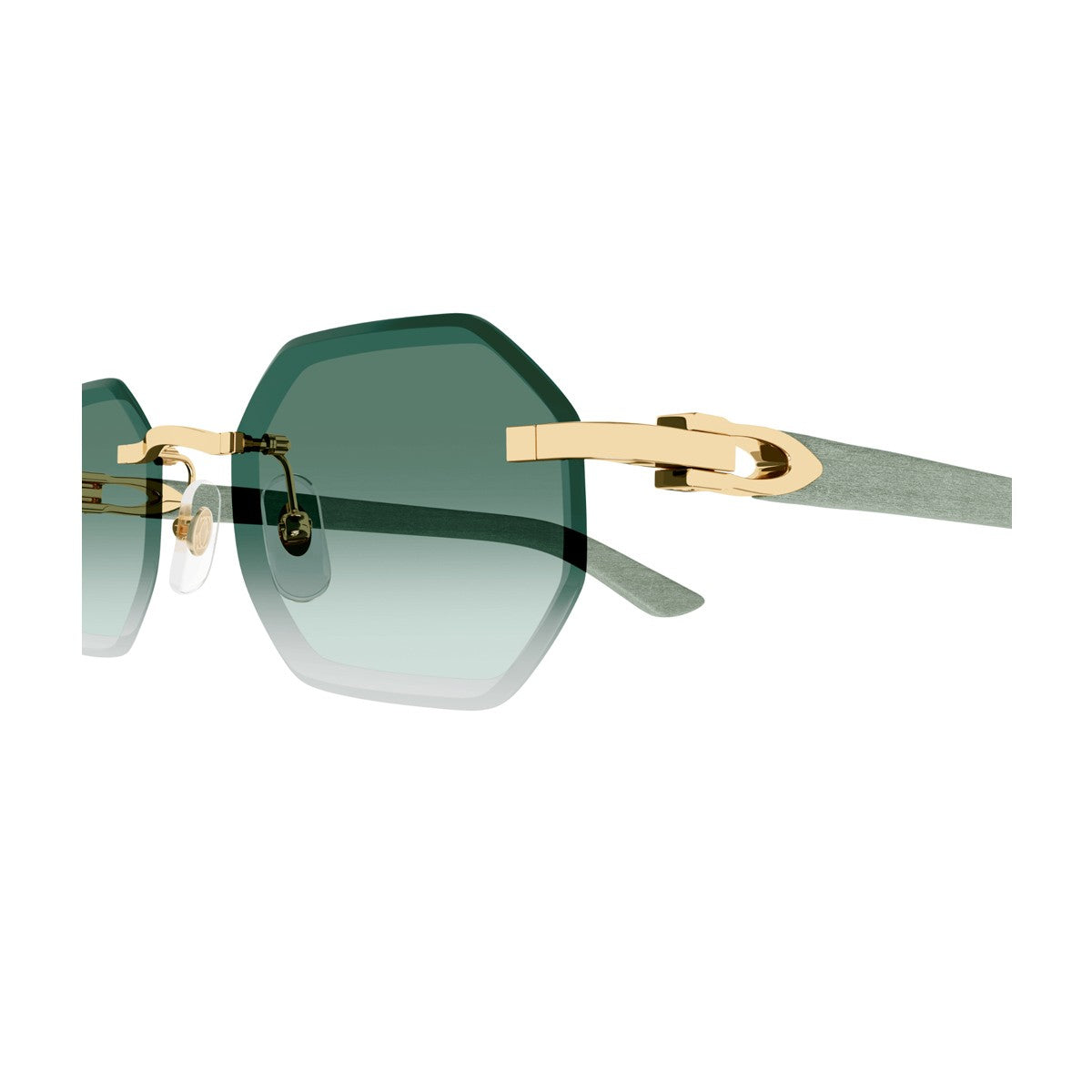 Cartier Ct0439s Décor C Allongé De Green Legno Sunglasses